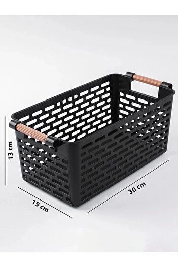safestore 4 Pieces - Multi-Purpose Organizer Basket with Plastic Holder - Inner Cabinet & Drawer Organizer Basket Black