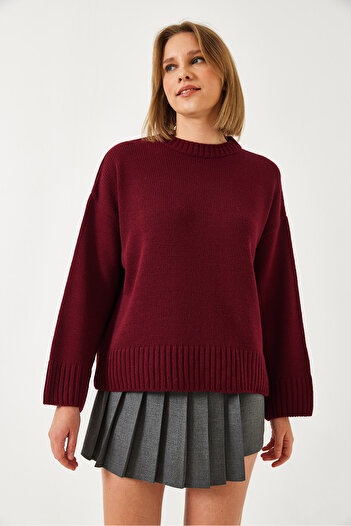 Bianco Lucci Pulover de damă cu guler rotund tricot 20247559