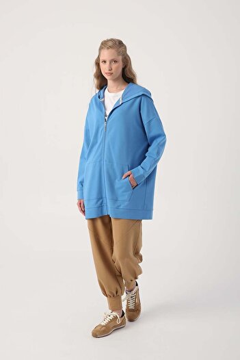 ALLDAY Saks-Zip Sweat Cardigan