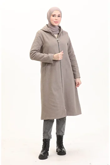 sefamerve Mink Stamp Hooded Cap - 8001-05