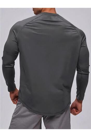 GHASSY CO. Ghassy Co. Men's Long Sleeve Cotton Reglan T-Shirt - Oval Cut