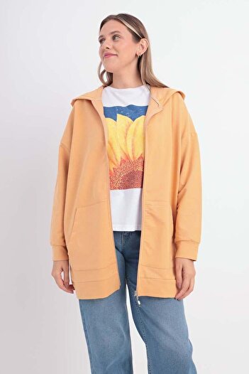 ALLDAY Soft Yellow-Zip Sweat Cardigan