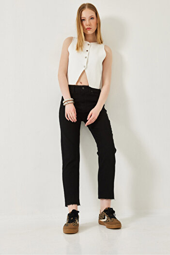 Bianco Lucci Women's Cut-Out Mom Pants 5233 60261290