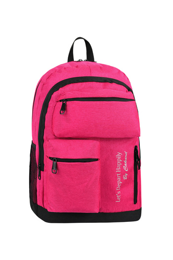 Bliss Pink Unisex Waterproof Multi-Pocket School & Travel Backpack with Laptop Compartment