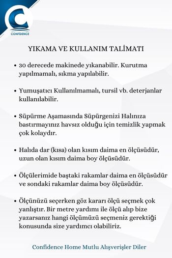 Confidence Home Makinede Yıkanabilir Kaymaz Taban Leke Tutmaz Bej Mutfak Halısı Salon Halısı Ve Yolluk