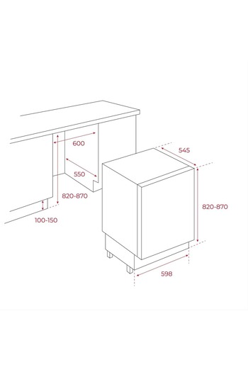 Teka 113470015- Rsl 41150 Bu Ankastre Tezgahaltı Buzdolabı 128 Litre Iç Hacim Yön 3 Cam Raf