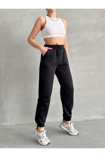 Nordmende Women's 3 Thread Fabric Fleece Jogger High Waist Sweatpants