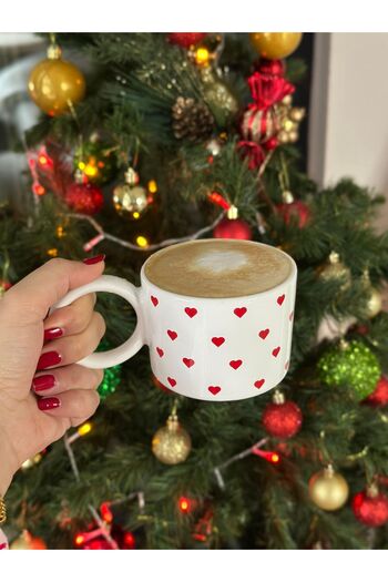 Onedekor Set of 2 Luxury Love Heart Red Cups