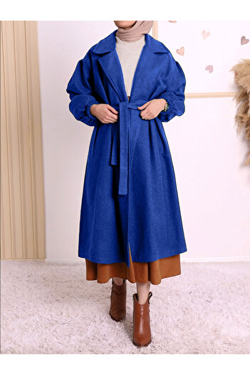 Modamorfo Balloon Sleeve Belted Cap -Saks