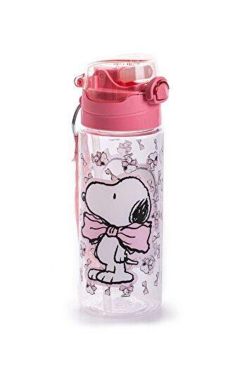 Me Çanta Snoopy Girl's 500 ml Silicone Straw School Water Bottle