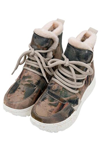 Dogo Women's Vegan Leather Multicolored Boots - Ballerinas Design