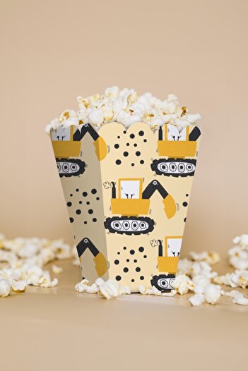 Niksy Design Construction Themed Mini Corn Box 8 Pieces