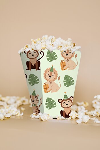 Niksy Design Safari Themed Mini Corn Box 8 Pieces
