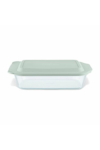 Pyrex Baking Dish Sage Lid 7 x 11In.