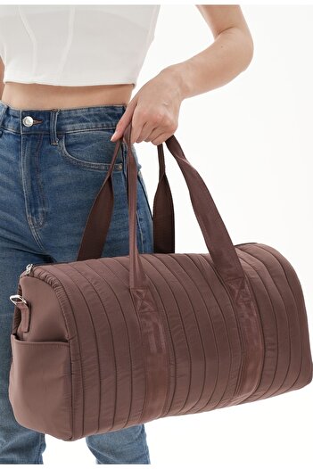 WITH-W Unisex Quilted Long Strap Sports Bag - for Travel Fitness