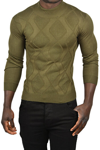 Rizz up Чоловічий Slim Fit DeepSEA Баклава Трико Комір 2505511