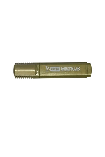 Mikro Metallic Highlighter Marker Pen Highlighter - Gold - 1 Piece