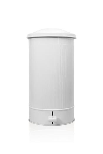 The Mia Stripe Kitchen Trash Can White 24 Lt