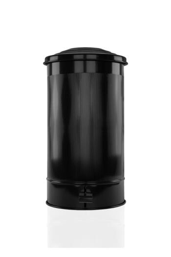 The Mia Stripe Kitchen Trash Can Black 24 Lt
