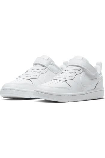 Nike Court Borough Low 2 White Unisex Sneaker - Genuine Leather, Rubber String Band Sports Shoes
