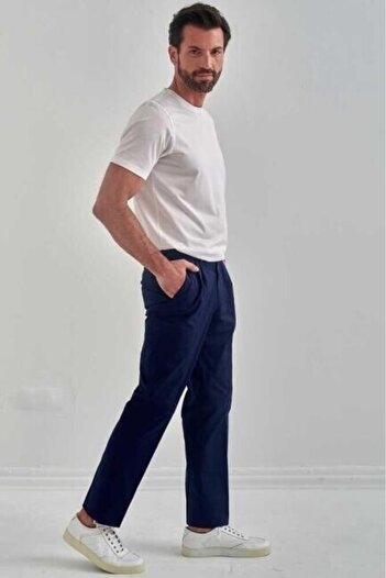 Bisse 4 Cepli Gabardin Lacivert Spor Erkek Pantolon