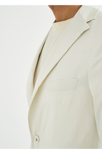 Boris Becker Kırık Beyaz Renk Cep Detaylı Blazer Ceket