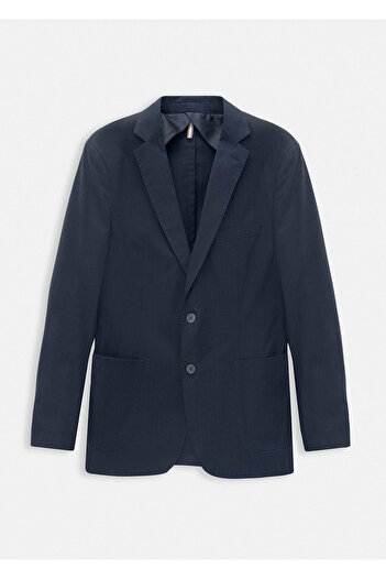 Boris Becker Navy Blue Color Pocket Detailed Blazer Jacket