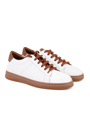 Desa Seth White Men's Leather Sneakers