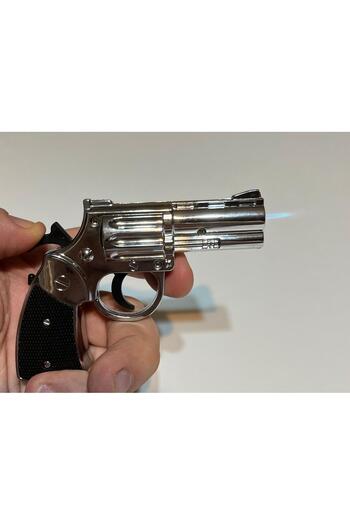 İNDİRİM CENTER Yeni Trend Metal Özel Tasarım Çİft Ateşli  Tabanca Silah Gazlı Lüx Çakmak