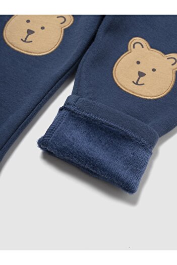 GAP Bebek Koyu Mavi Brannan Bear Grafikli Pull-On Fleece Eşofman Altı