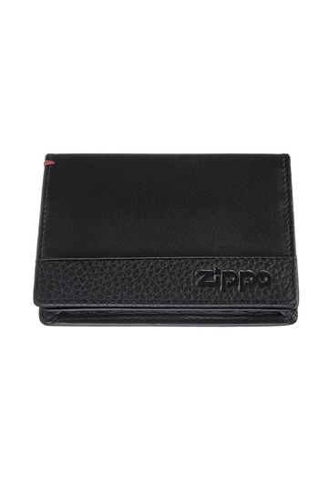 Zippo Nappal Leather Business Card Holder Wallet with Rfid Blocking - Black
