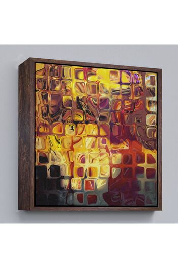 indispensablely Framed Yellow Ice Glass Canvas Painting-5884