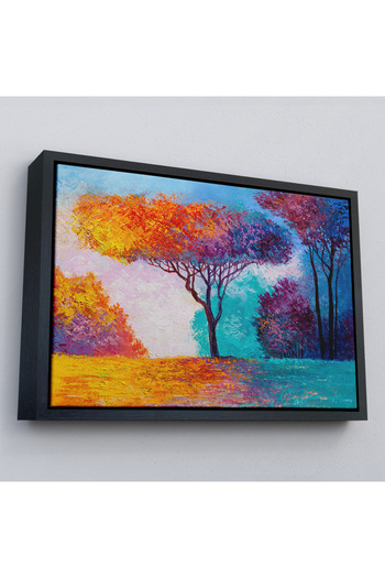indispensablely Framed Colorful Trees Oil Painting View Decorative Canvas Wall Painting-3739
