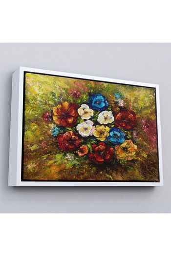 indispensablely Framed Flower Bouquet Oil Painting Look Decorative Canvas Wall Painting-3515