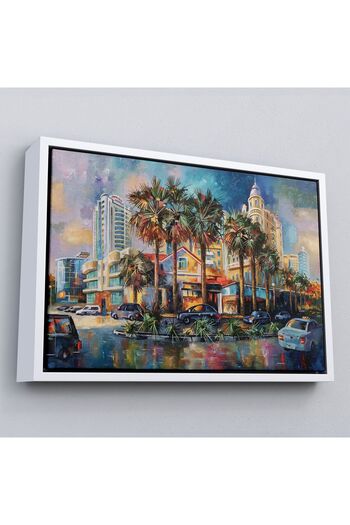 indispensablely Framed the Architecture Landscape of the City of Sochi Loved after Rain Canvas Wall Painting-1114