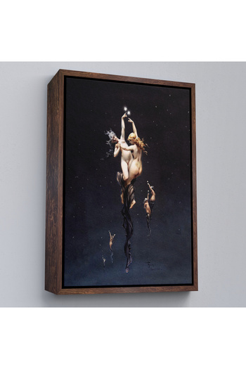 indispensablely Framed Luis Ricardo Falero Painting Twin Stars-6239
