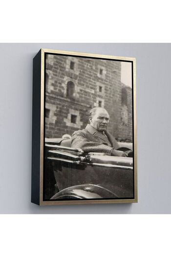 indispensablely Framed Ataturk Portrait Painting Mustafa Kemal Atatürk Rectangular Decorative Canvas Painting-134