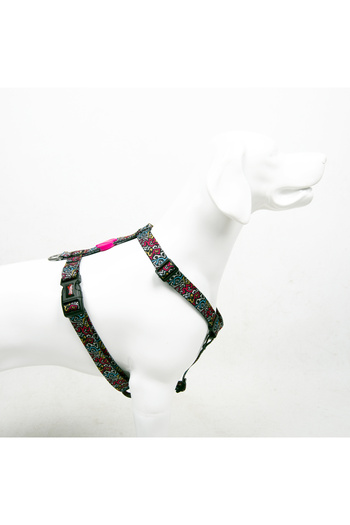 Tailpetz Graffiti H-Type Chest Collar Adjustable, Comfortable and Durable Patterned Dog Collar