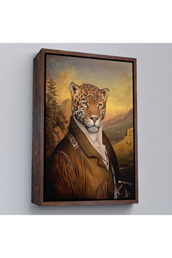 indispensablely Framed Human Clothed Jaguar Decorative Wall Painting-6331