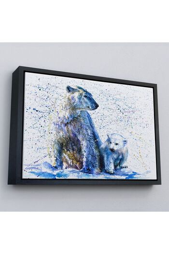 indispensablely Framed Polar Bear and Cub Decorative Canvas Painting-1139