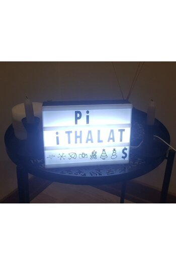 thebestnzm Light Box Led Panel A4 Giving Illuminated Message with Cinematic Letters