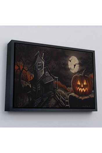 indispensablely Framed Haunted House Halloween Decorative Wall Painting-5196