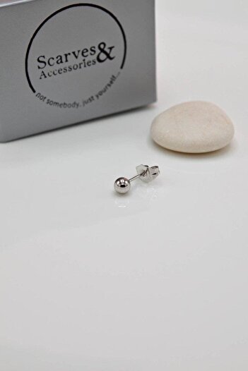 Sacce Scarves&Accessories 5 mm Silver Color Men's Earrings