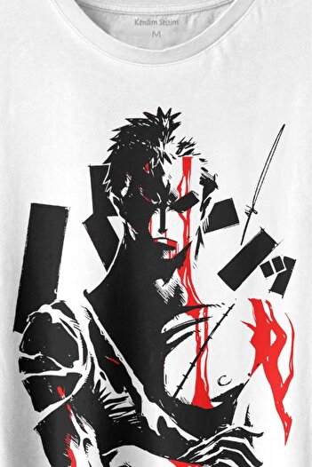 Kendim Seçtim One Piece Roronoa Zoro Poster Printed T-Shirt Unisex T-shirt