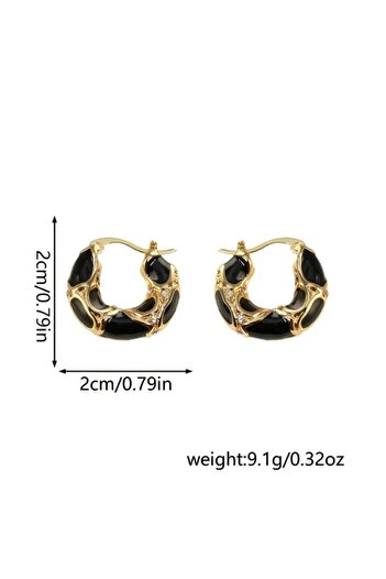 Accessories Moon Home Collection Elegant Vintage Gerdanlık Altın Sarısı Detaylı Kadın Küpe