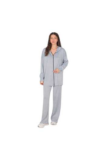 Melike Tatar Women's Mercerized Glitter Knitwear Pants Cardigan Set