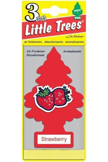 Little Trees 3 عبوات من معطرات الفراولة