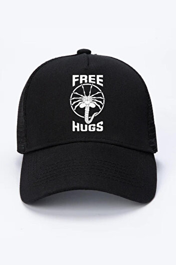 Tshirthane Безкоштовні обійми Facehugger Чорна сітчаста шапка