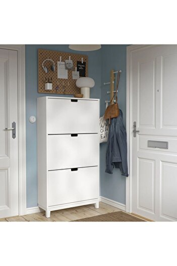 IKEA Ställ Beyaz 79x29x148 Cm Modern Ayakkabı Dolabı