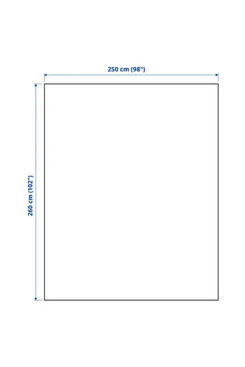 IKEA PRAKTVIAL yatak örtüsü 260x250cm